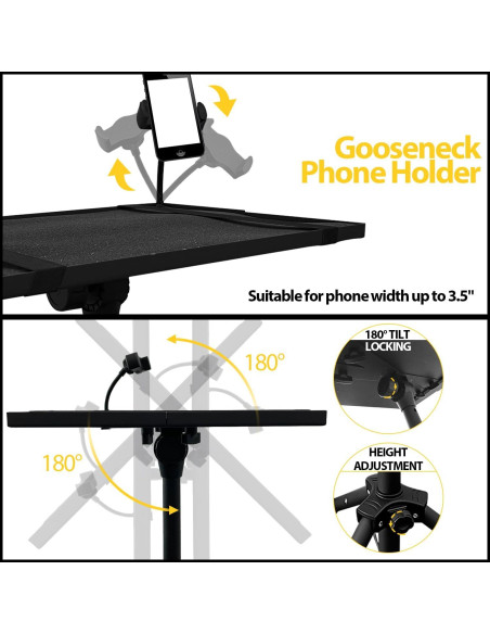 Soporte de Proyector Sutekus Ajustable 54-119 cm con Bandeja Dividida