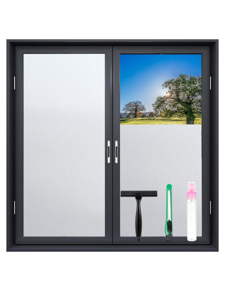 Película de Ventana Esmerilada xiawei 44.5cm x 200cm con Herramientas