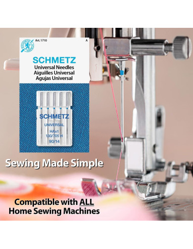 Agujas de Máquina de Coser Universales Schmetz 90/14 - 5 Piezas