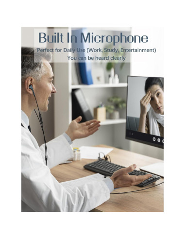Auriculares USB con micrófono SOLMIMI 2m para PC y PS4/PS5
