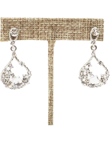 Exhibidor de Pendientes Ikee Design 6 Piezas Lino Arpillera