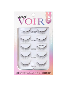 Pestañas Laflare 3D Faux Mink Ultra Suaves Reutilizables 5 Paquetes