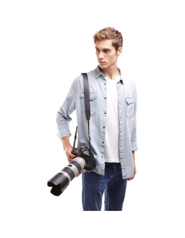 Correa de Hombro para Cámara CANPIS de Cuero Negro