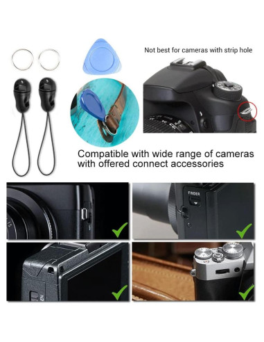 Correa de Hombro para Cámara CANPIS de Cuero Negro