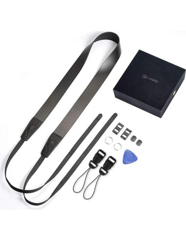 Correa de Hombro para Cámara CANPIS de Cuero Negro