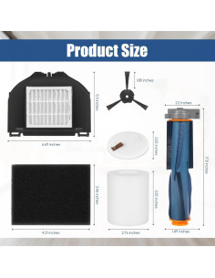 Piezas de Repuesto para Aspiradora Shark AV2310AE - 1 Cepillo, 2 Filtros HEPA 2
