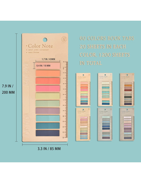 Pestañas Adhesivas Morandi 1200 Pcs AccEncyc 4.39x1.09 cm