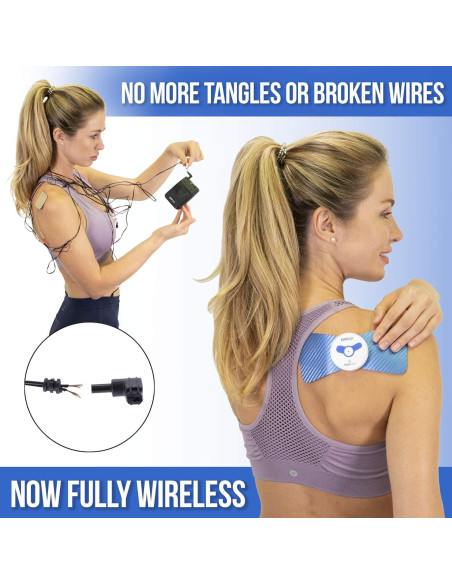 Unidad TENS Inalámbrica OMEGA para Alivio del Dolor Muscular