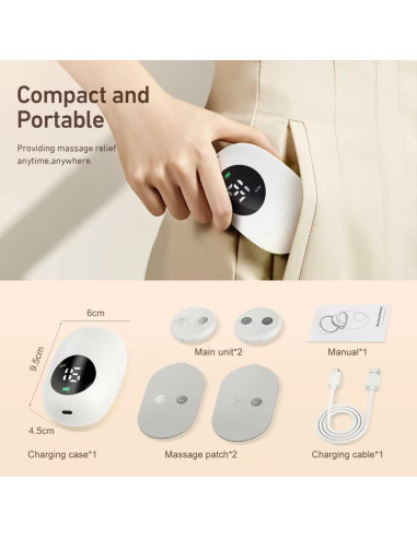 Masajeador Portátil TENS OSITO con Pantalla LCD y Carga