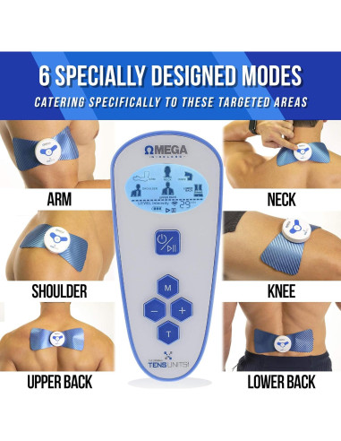 Unidad TENS Inalámbrica OMEGA para Alivio del Dolor Muscular