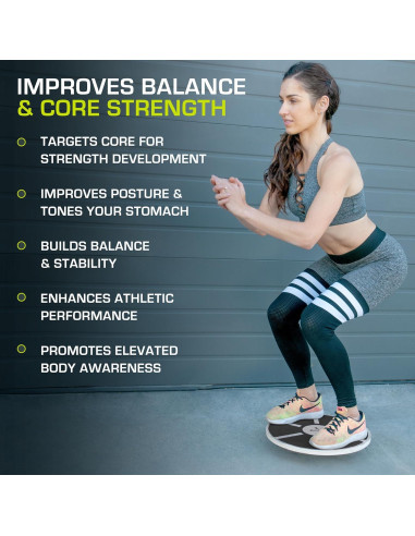 Tabla de Equilibrio ProsourceFit de Madera Antideslizante 39.5cm