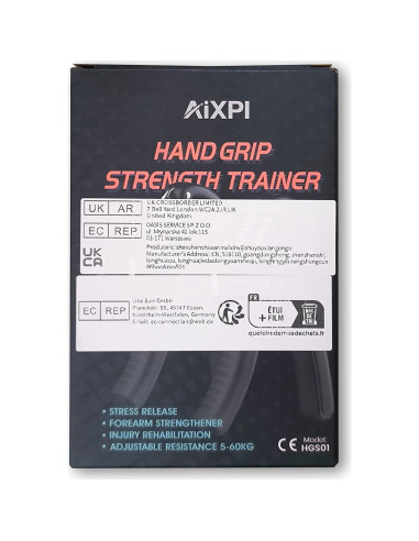 Entrenador de Fuerza de Agarre AIXPI 2 Paquetes 5-60kg