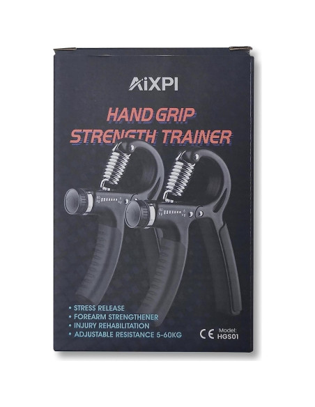 Entrenador de Fuerza de Agarre AIXPI 2 Paquetes 5-60kg