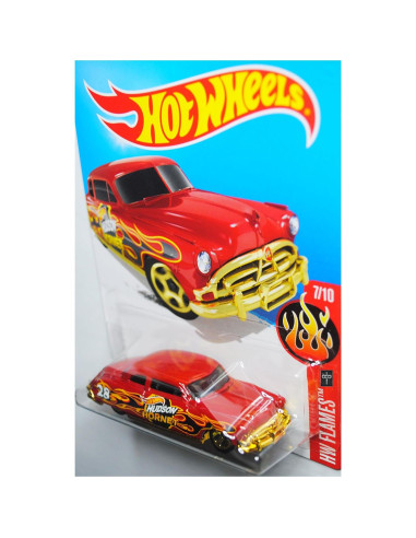 Hot Wheels 2016 Hudson Hornet Die-Cast 1:64 Rojo Llamas