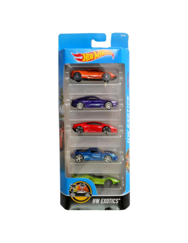 Hot Wheels 5-pack Exóticos Mattel - Aston Martin, Lamborghini, Porsche