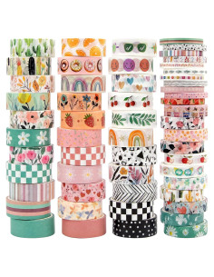 55 Rollos de Cinta Washi MOOKER Bohemia Decorativa 15mm