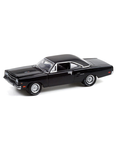 Modelo Diecast 1/64 Plymouth Road Runner 1970 Negro Brillante