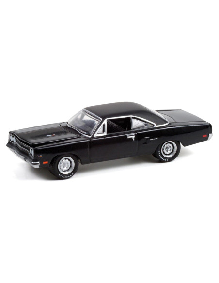 Modelo Diecast 1/64 Plymouth Road Runner 1970 Negro Brillante