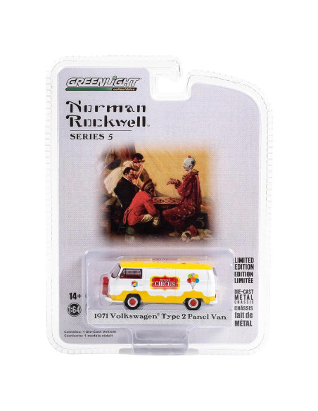 Furgoneta Tipo 2 1971 Greenlight Diecast 1:64 Amarilla y Blanca