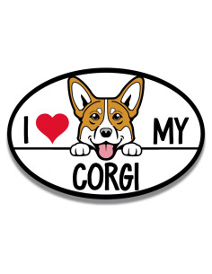 Calcomanía Magnética para Auto Corgi Magnet Me Up 10x15 cm
