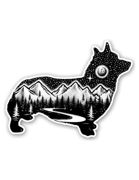 Calcomanía de Corgi Vinyl Designs 12.7x9.9cm Impermeable