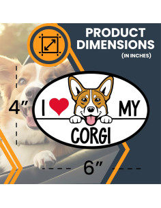 Calcomanía Magnética para Auto Corgi Magnet Me Up 10x15 cm 2