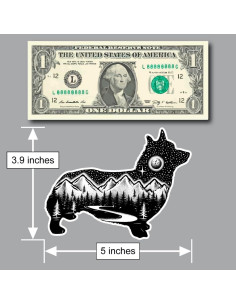 Calcomanía de Corgi Vinyl Designs 12.7x9.9cm Impermeable 2