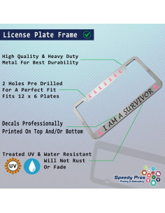 Marco de Placa de Licencia Metal Zinc Speedy Pros Cromo 30.5x15.2cm 2