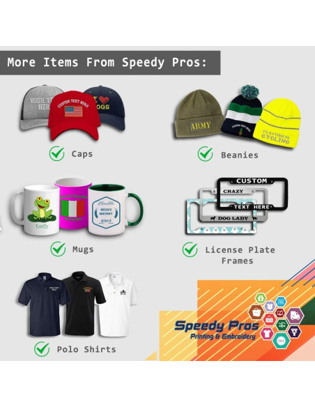 Marco de Placa de Licencia Metal Zinc Speedy Pros Cromo 30.5x15.2cm