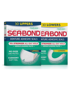 Sellos Adhesivos para Dentaduras Sea Bond Secure, 30 Unidades