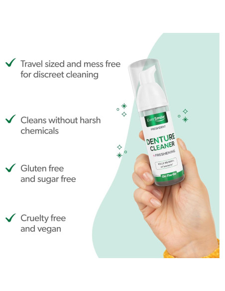 EverSmile FreshDent Limpiador de Dentaduras 50ml + Spray 10ml