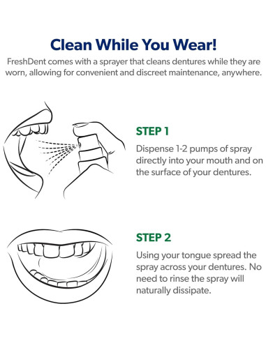 EverSmile FreshDent Limpiador de Dentaduras 50ml + Spray 10ml
