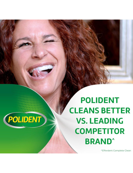 Tabletas Limpiadoras de Dentaduras Polident 84 Unidades