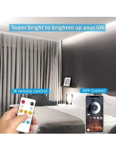 Tira LED COB 20m 6000K Yeewhale Regulable con Control Remoto 2