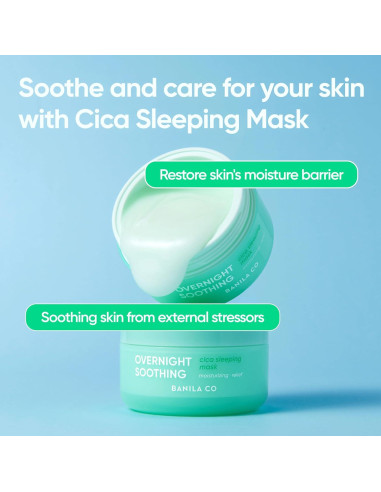 Mascarilla de Noche Calmante Banila Co 100ml - Cica y Panthenol