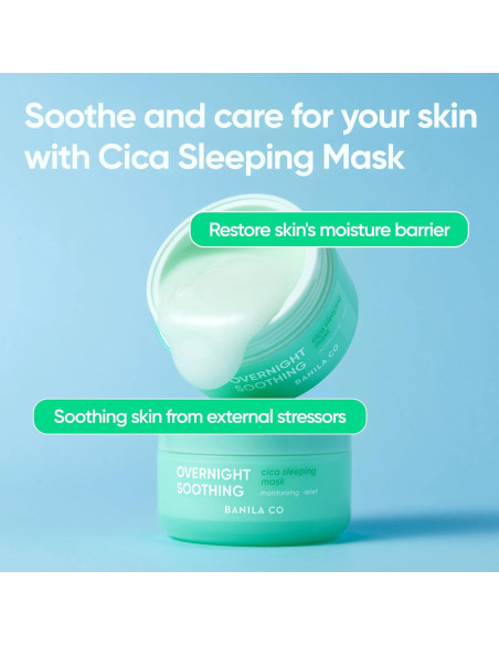 Mascarilla de Noche Calmante Banila Co 100ml - Cica y Panthenol