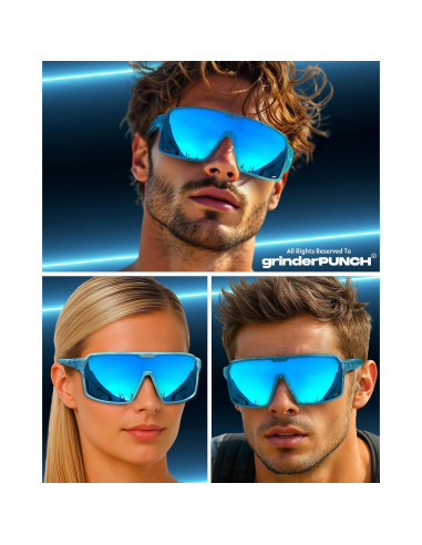 Gafas de Sol Deportivas Polarizadas grinderPUNCH UV400 Azul
