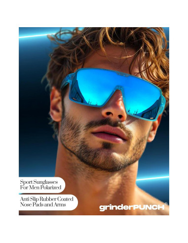 Gafas de Sol Deportivas Polarizadas grinderPUNCH UV400 Azul