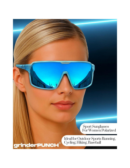 Gafas de Sol Deportivas Polarizadas grinderPUNCH UV400 Azul