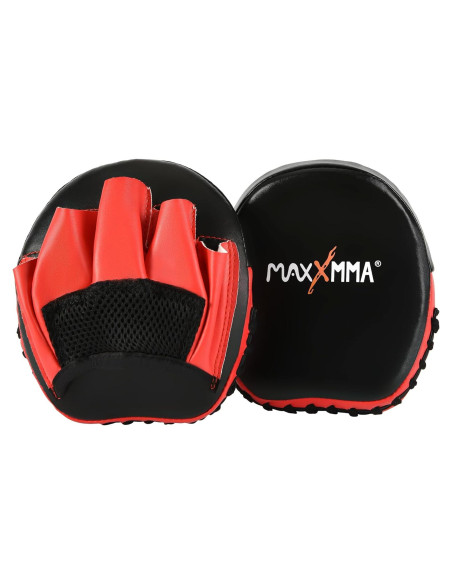 Mitones de Golpeo MaxxMMA Micro PU - Adulto - Negro/Rojo