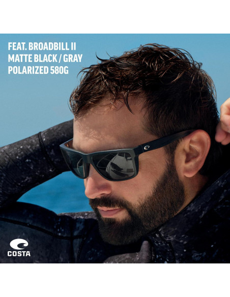 Gafas de sol rectangulares Costa Del Mar Broadbill II hombres