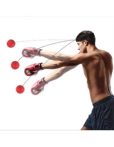 Bola de Reflexión de Boxeo AHUKARUR con Protección y Línea Elástica