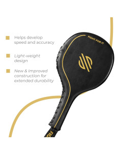 Palas de Boxeo Sanabul Gold Strike Profesionales - Negro/Dorado 2