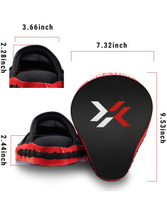 Guantes de Boxeo Xnature Rojo - Almohadillas de Entrenamiento 2