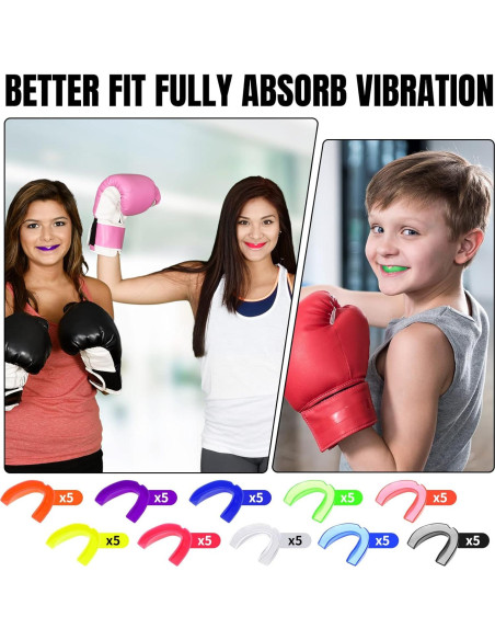 Kathfly 100 Pcs Protector Bucal Juvenil Silicona Fútbol Boxeo