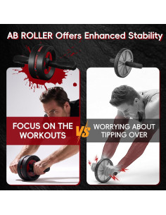 Rueda de Abdominales EnterSports con Almohadillas - Fitness 2