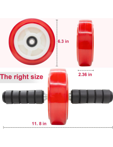 Rueda de Abdominales PALLOTH - Soporta 399 kg, Silenciosa