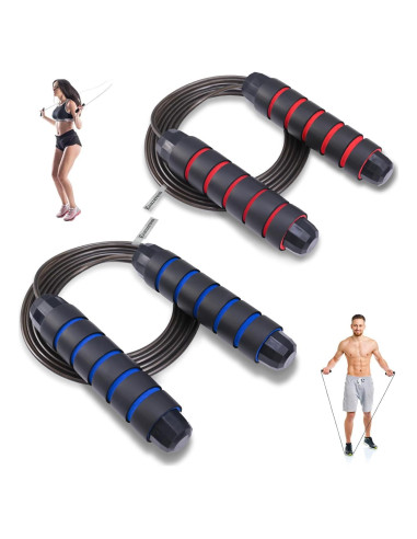 Cuerda de Saltar Ajustable Emazerom 2.8m con Mangos de Espuma