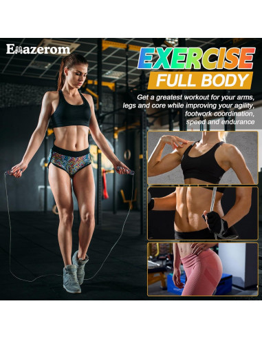 Cuerda de Saltar Ajustable Emazerom 2.8m con Mangos de Espuma