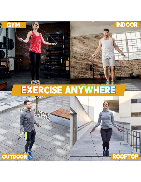 Cuerda de Saltar Ajustable Emazerom 2.8m con Mangos de Espuma